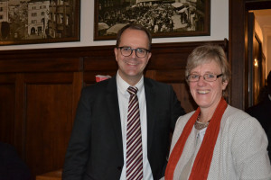 Fraktionsvorsitzender der BayernSPD im Landtag, Markus Rinderspacher, zusammen mit SPD-Bezirks- und Stadträtin Elisabeth Jordan
