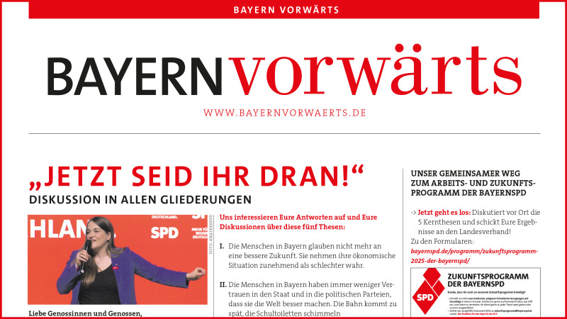 Vorschau auf den neuen BayernVorwärts